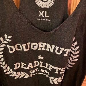 Doughnuts and Deadlifts Racerback tank